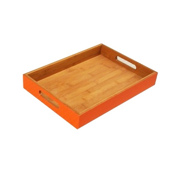 colored bamboo serving tray