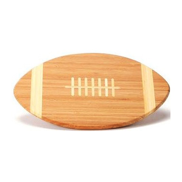 football shaped bamboo cutting board