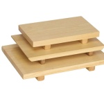 wood sushi plate set