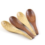 fished shaped wood small spoon