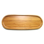 oval shaped bamboo serving plate