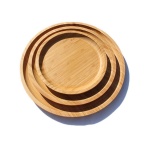 bamboo round plate set