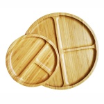 bamboo round serving plate