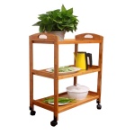 3 tier bamboo trolley