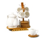bamboo ceramic coffee set