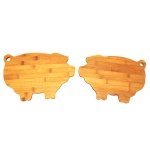 pig shaped bamboo cutting board